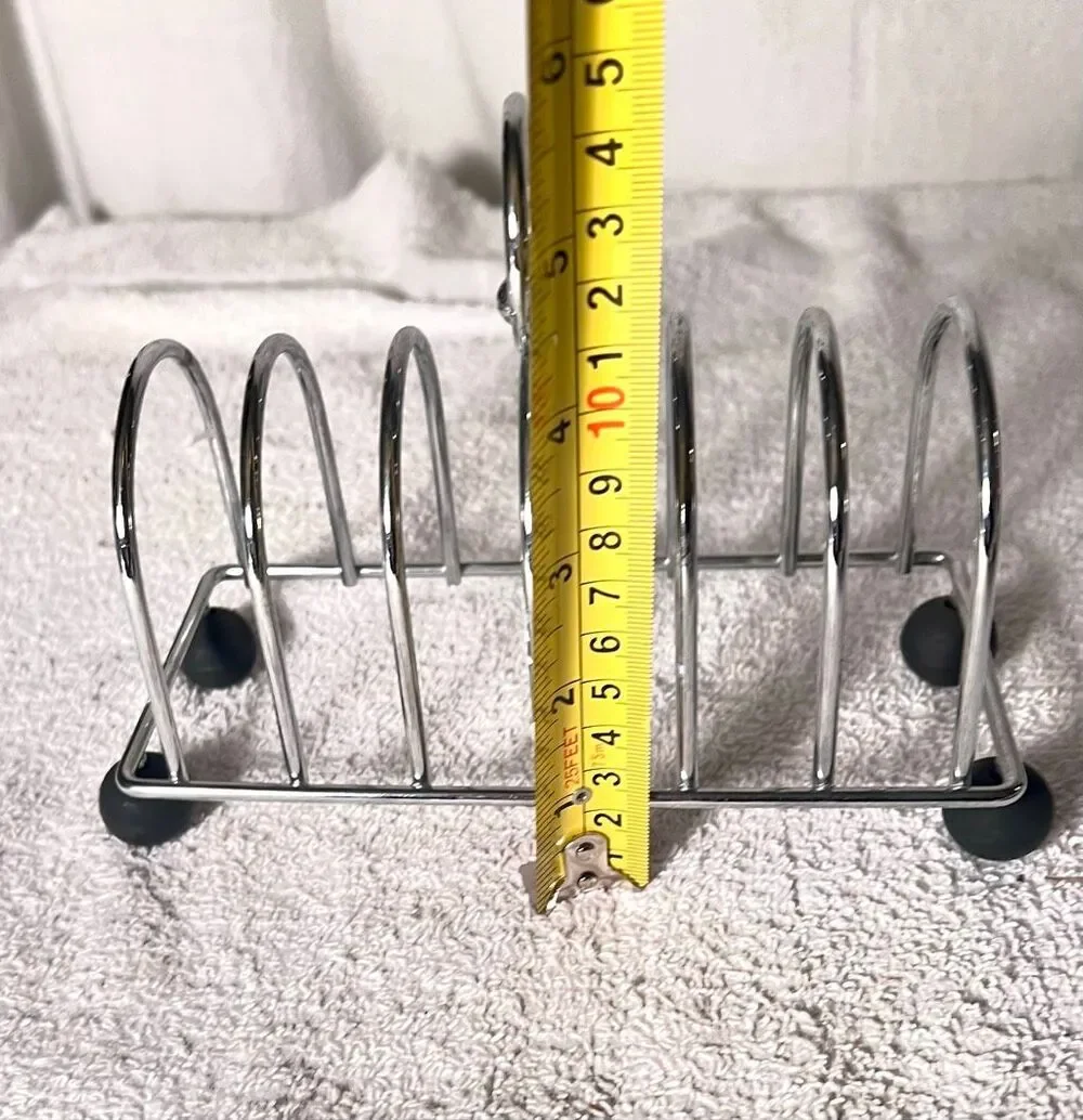 Toast Rack English Style - Victorian Chrome Holder for 6 Slices